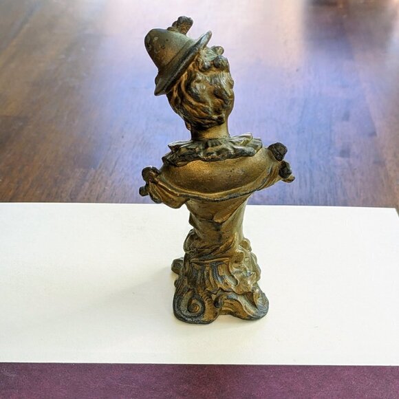 Cast Iron Vintage Brass Victorian Lady Torso Bust Cane Topper - Picture 3 of 10